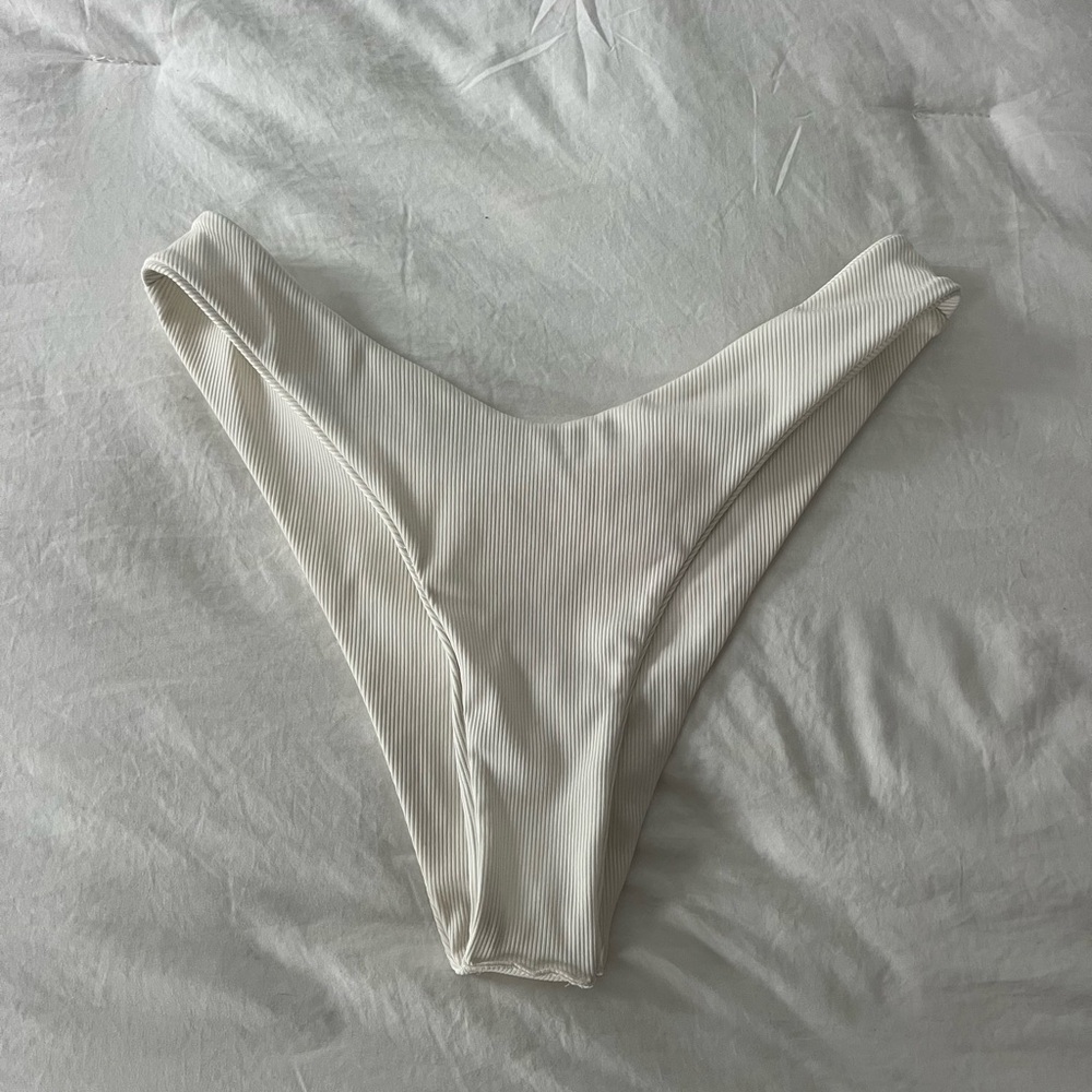 White bikini bottoms